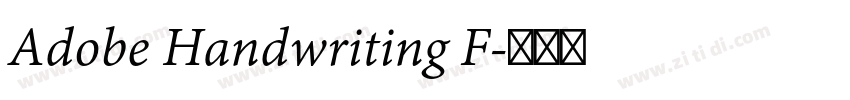 Adobe Handwriting F字体转换